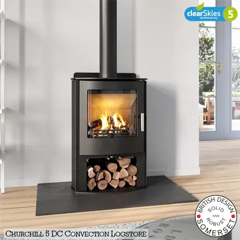Mendip Churchill 5 Convection Logstore multifuel stove